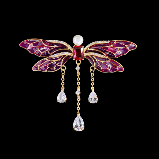 AVELIA Art Deco Dragonfly Brooch
