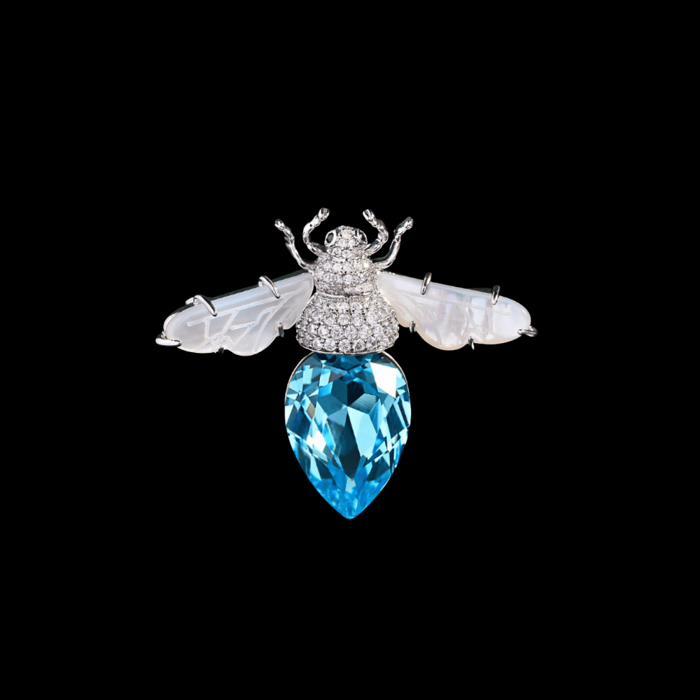 AVELIA Blue Bee Brooch