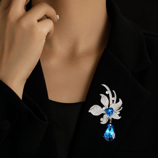 AVELIA Blue Iris Brooch