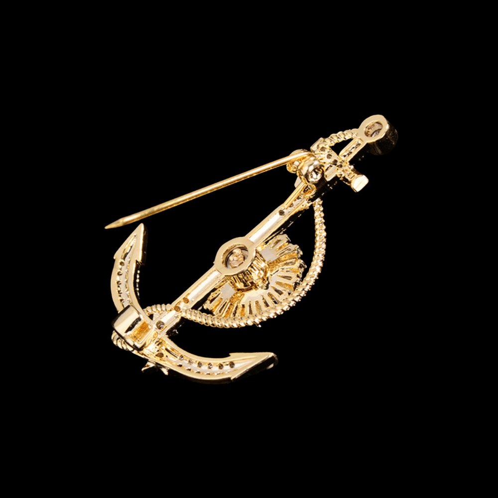 AVELIA Gold Anchor Brooch