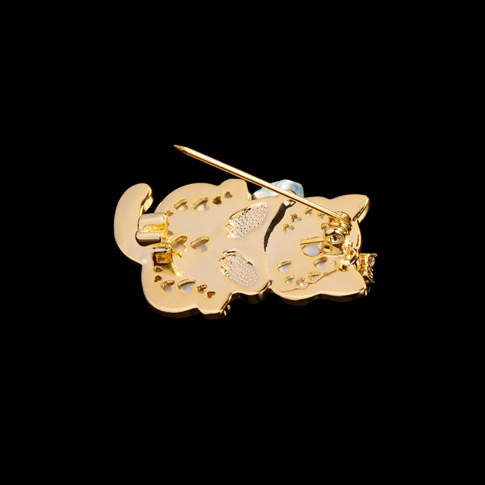 AVELIA Gold Cat Brooch