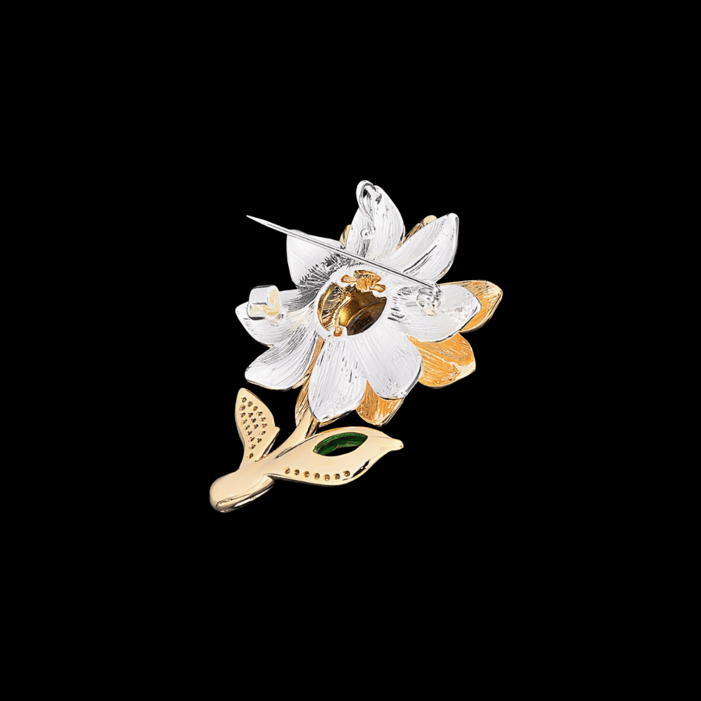 AVELIA Gold Crystal Sunflower Brooch