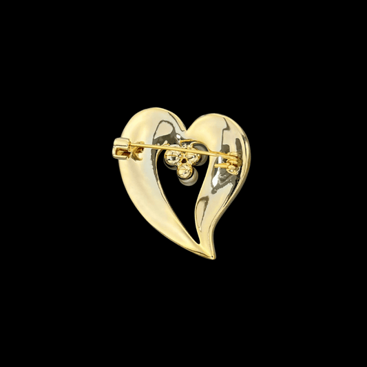 AVELIA Gold Heart Brooch