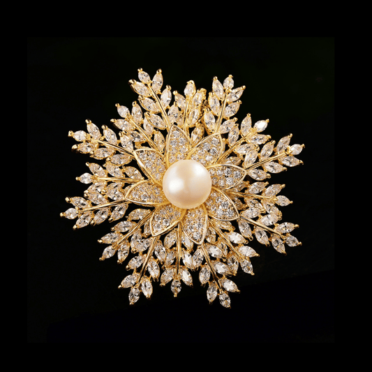 AVELIA Gold Pearl Brooch