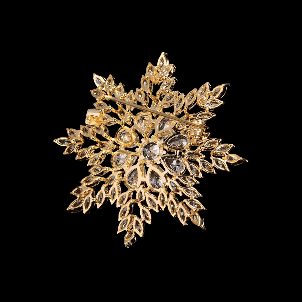 AVELIA Gold Snowflake Brooch