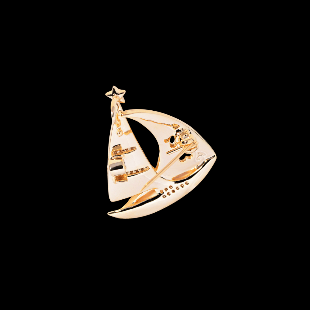 AVELIA Mother of Pearl Boat Brooch