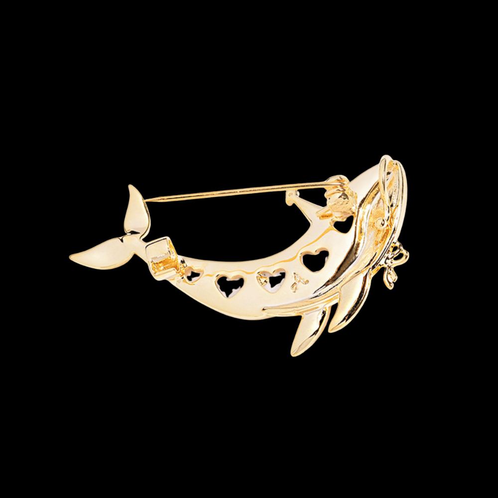 AVELIA Mother of Pearl Whale Brooch