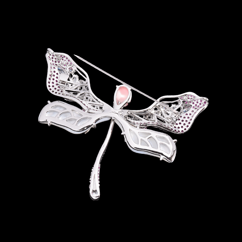 AVELIA Pink Crystal Dragonfly Brooch