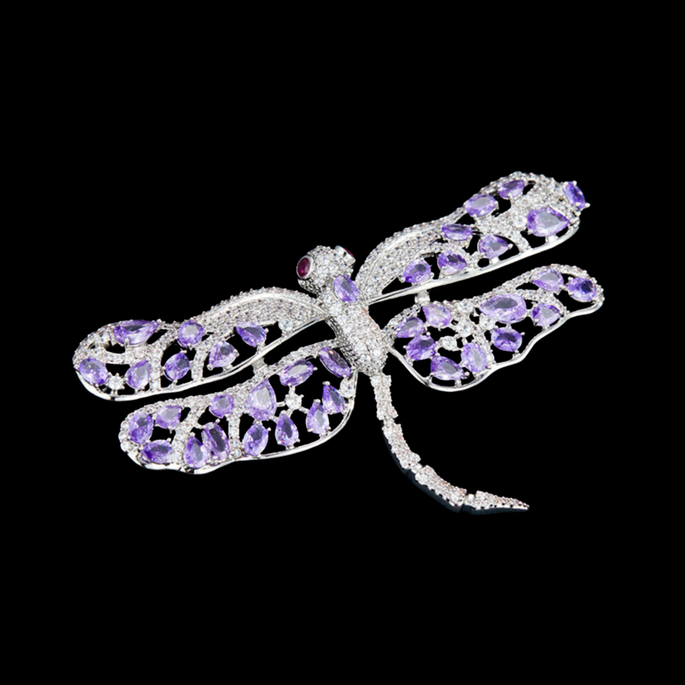AVELIA Purple Dragonfly Brooch