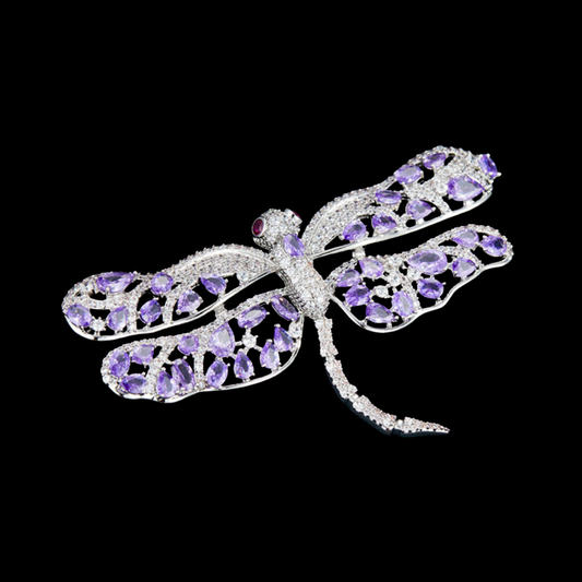 AVELIA Purple Dragonfly Brooch