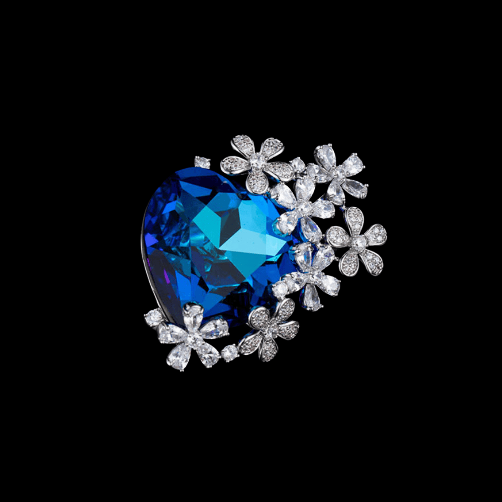 AVELIA Rhinestone Heart Brooch