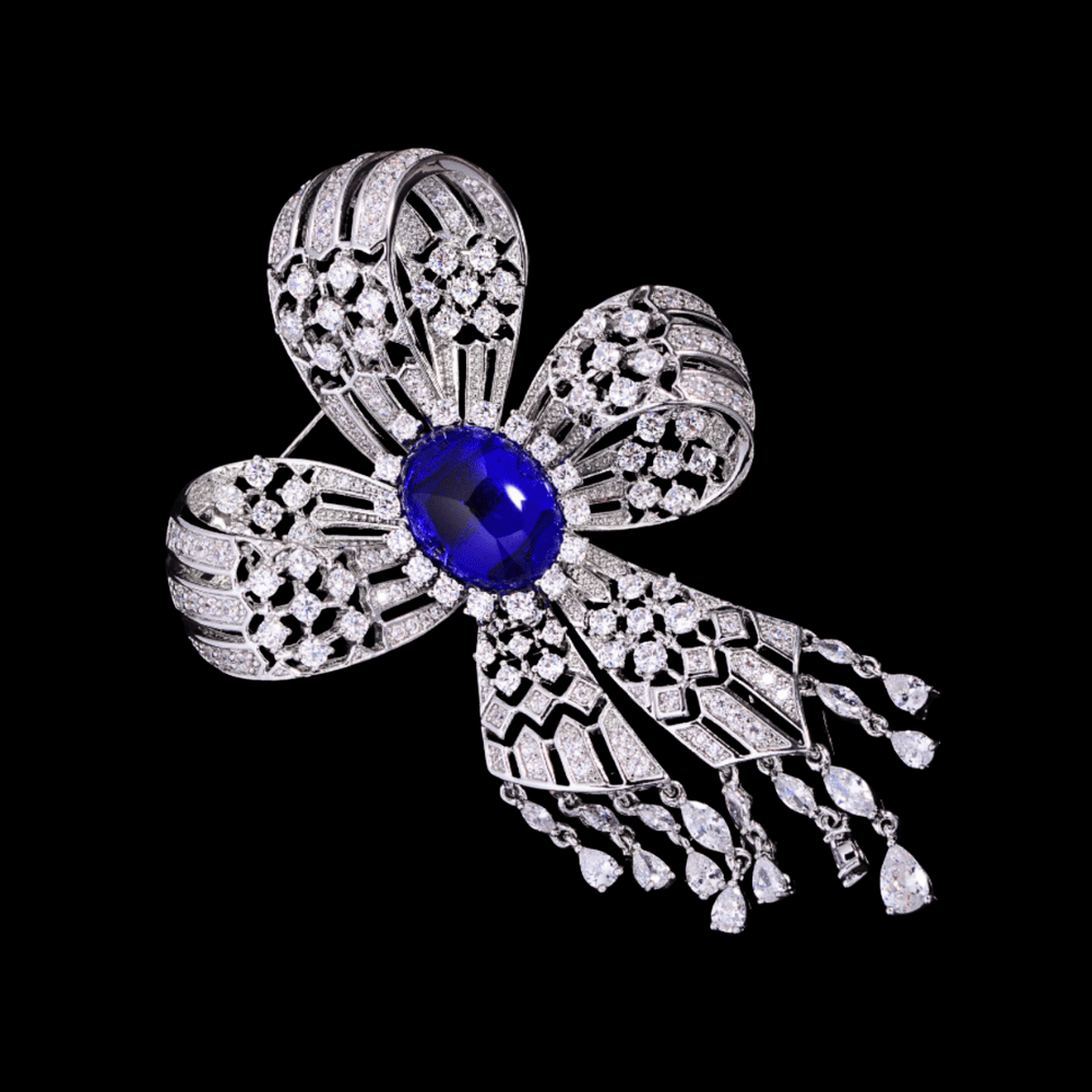 AVELIA Royal Blue Bow Brooch
