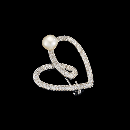 AVELIA Silver Heart Brooch