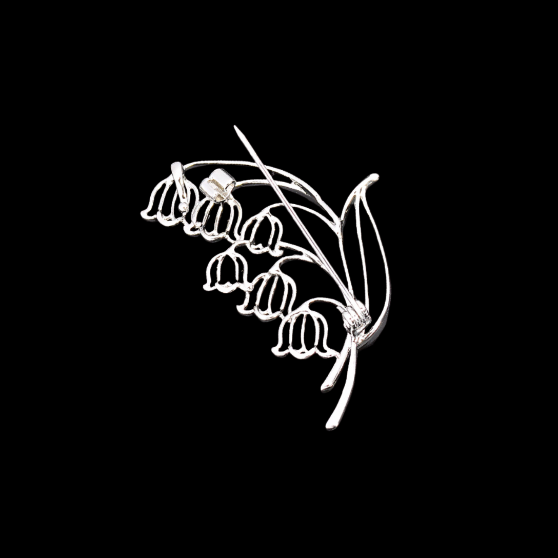 AVELIA Silver Openwork Lily of the Valley Brooch