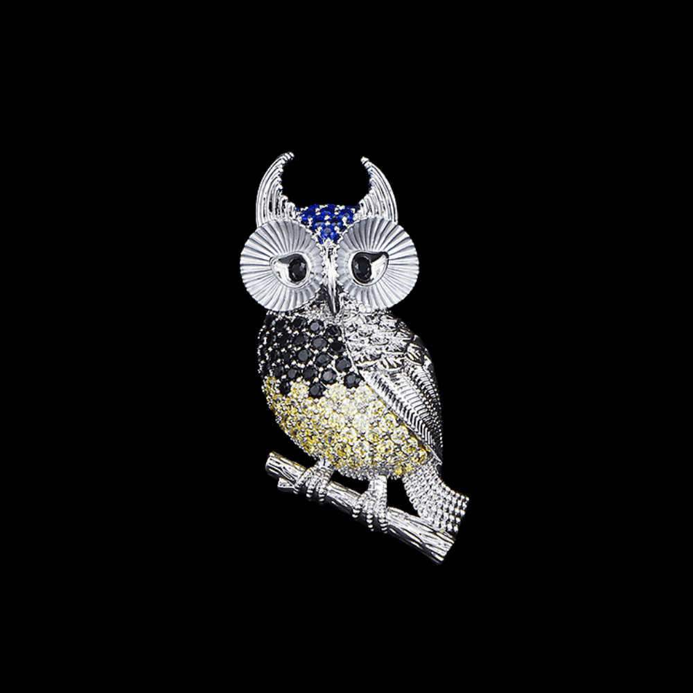 AVELIA Silver Owl Brooch