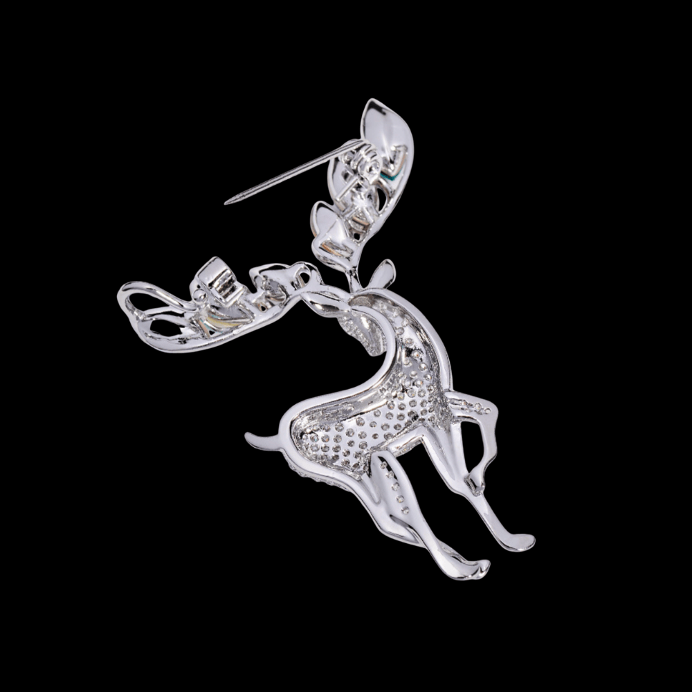 AVELIA Silver Reindeer Brooch