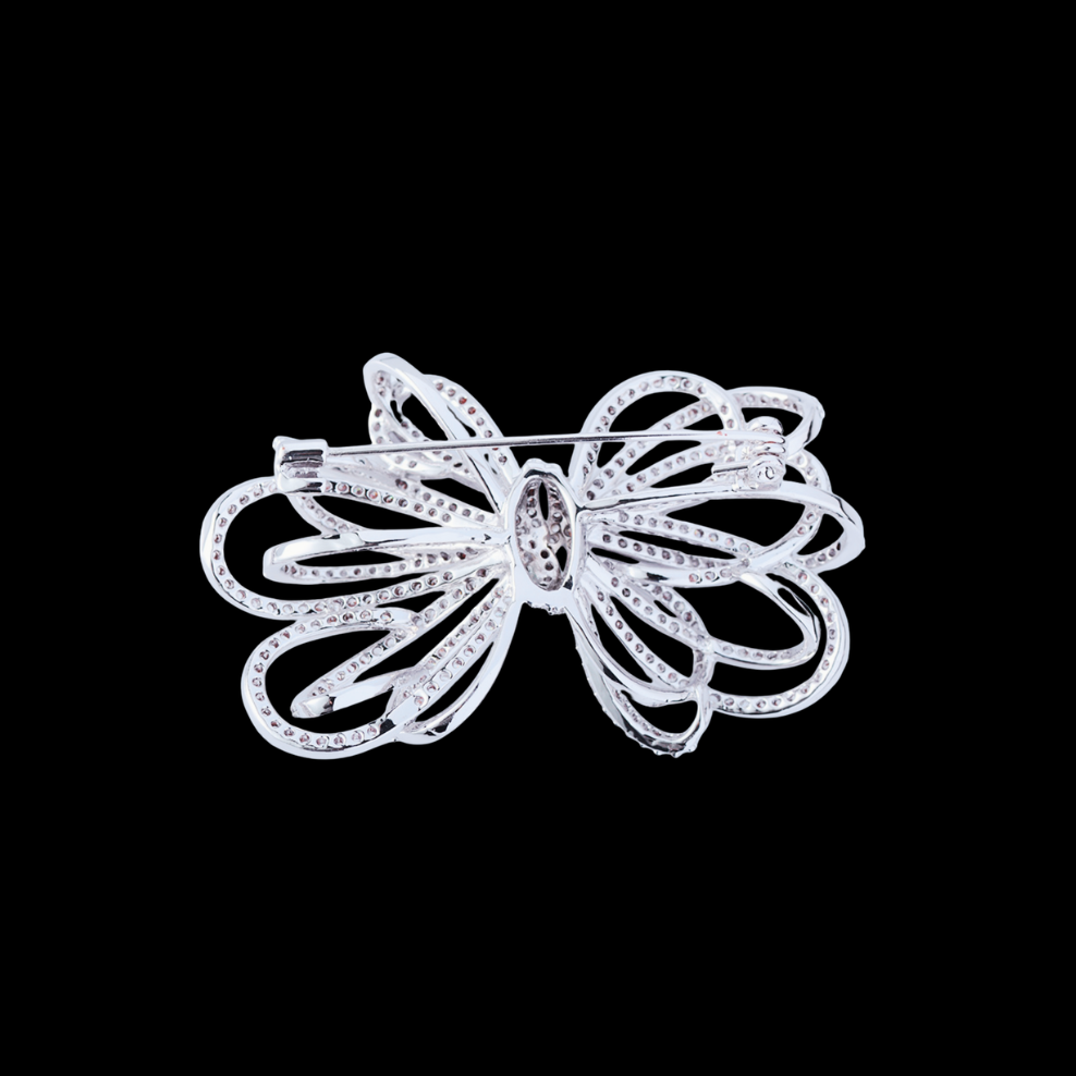 AVELIA Silver Shiny Bow Brooch