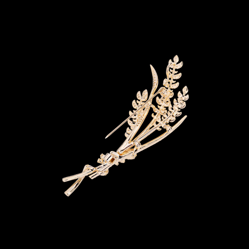 AVELIA Sparkling Crystal Sheaf of Wheat Brooch