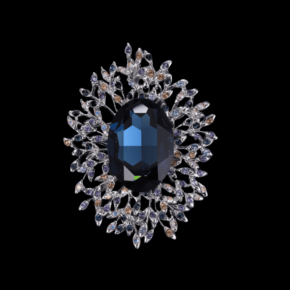 AVELIA Vintage Blue Crystal Brooch