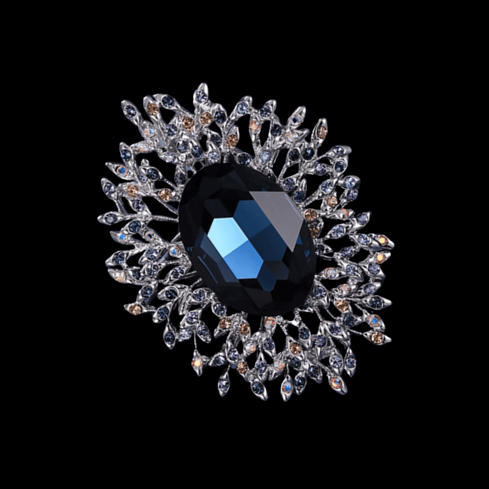 AVELIA Vintage Blue Crystal Brooch