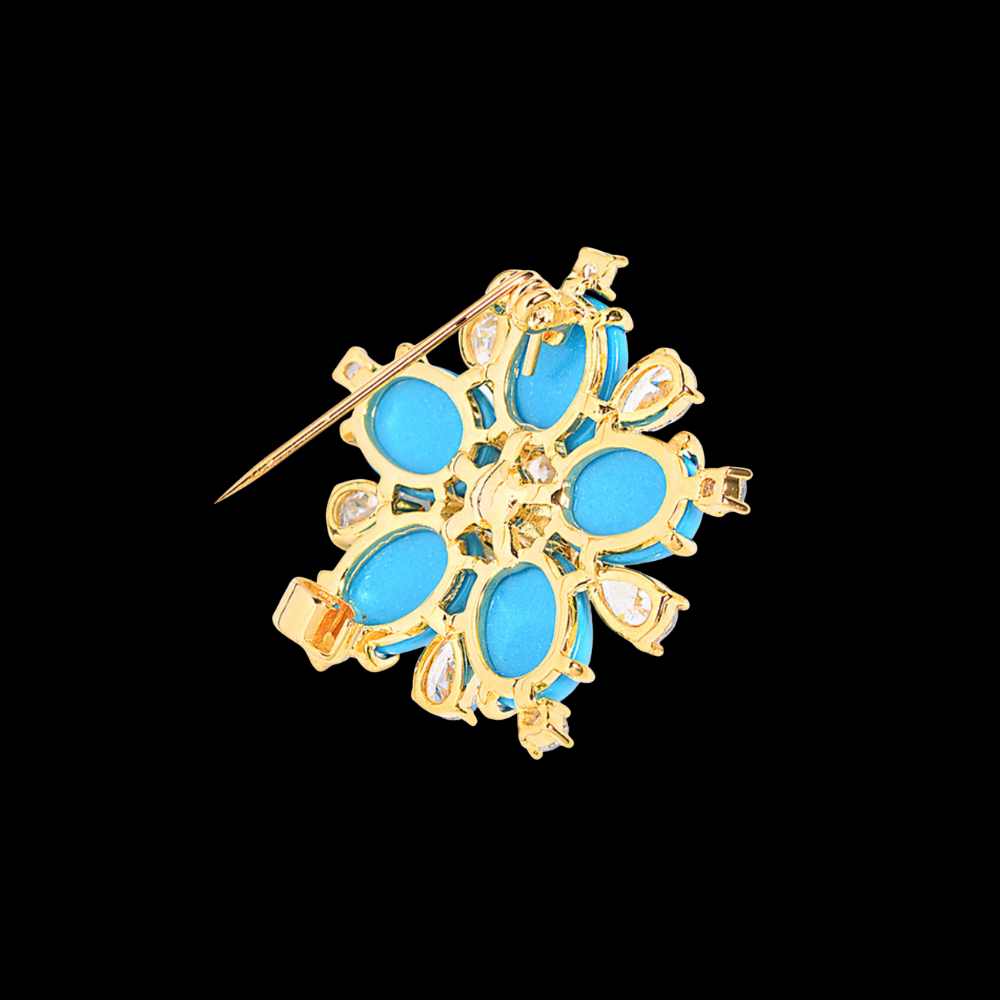 AVELIA Vintage Blue Stone Brooch
