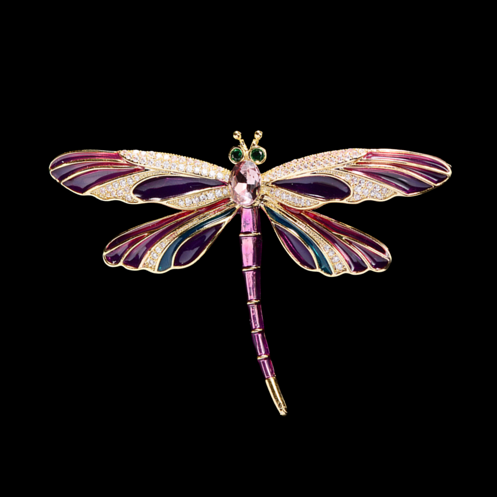 AVELIA Vintage Gold Dragonfly Brooch
