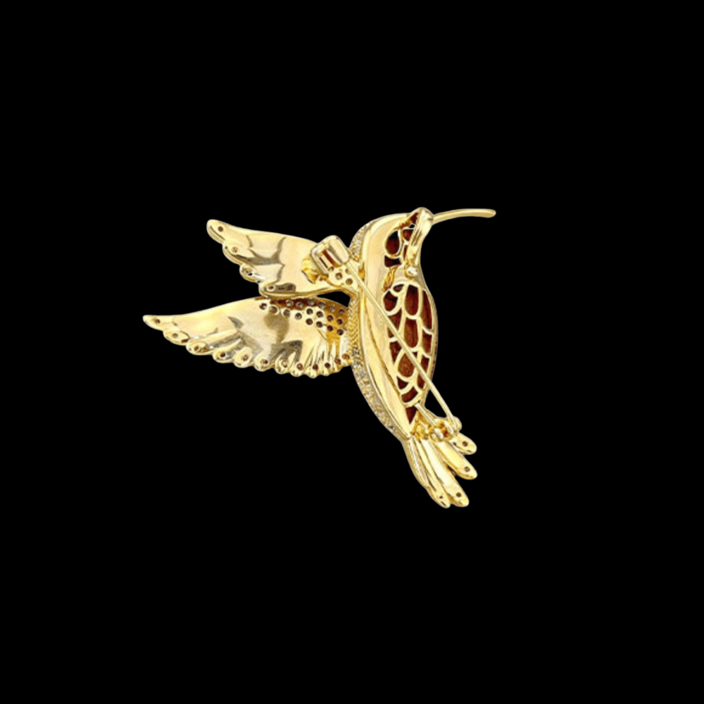 AVELIA Vintage Gold Hummingbird Brooch