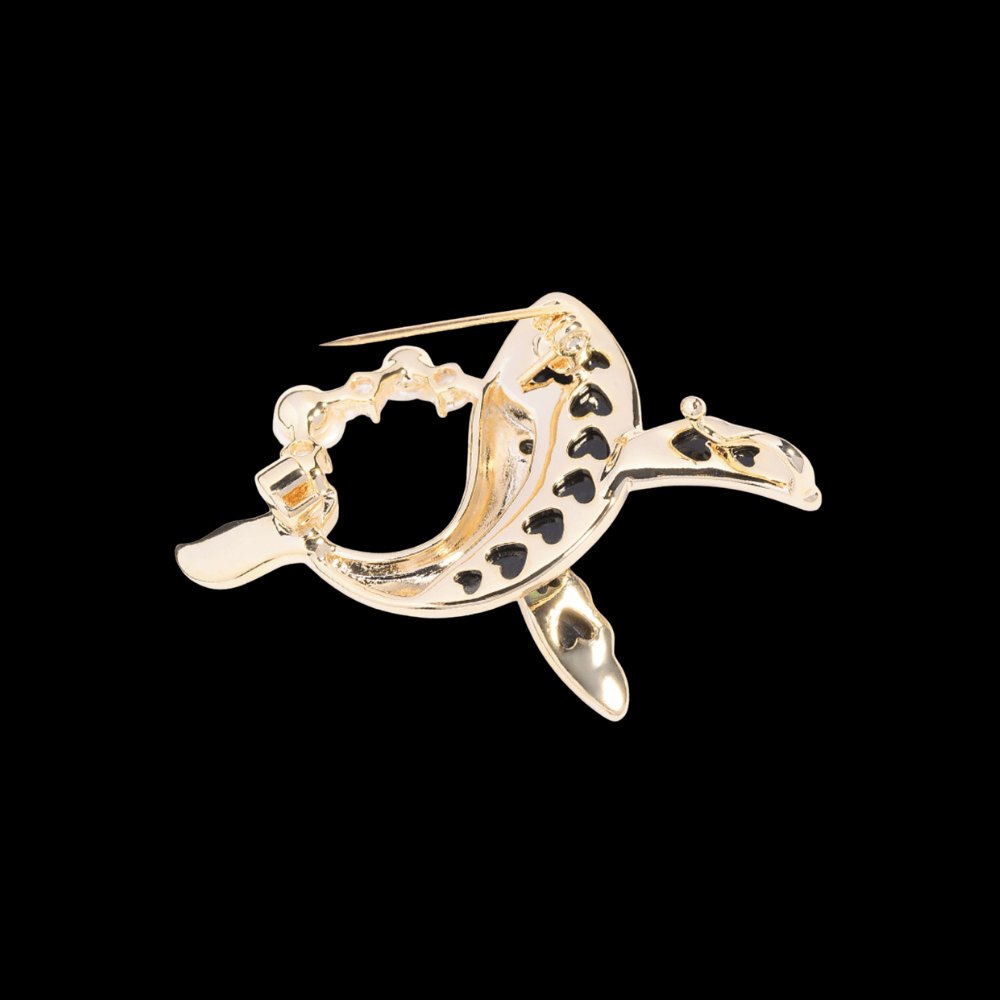 AVELIA Vintage Mother of Pearl Whale Brooch