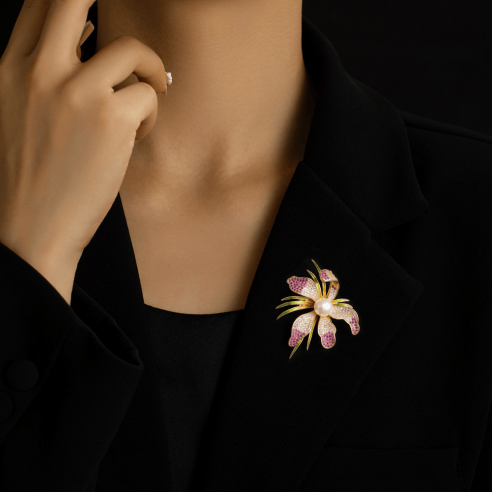 AVELIA Vintage Orchid Brooch