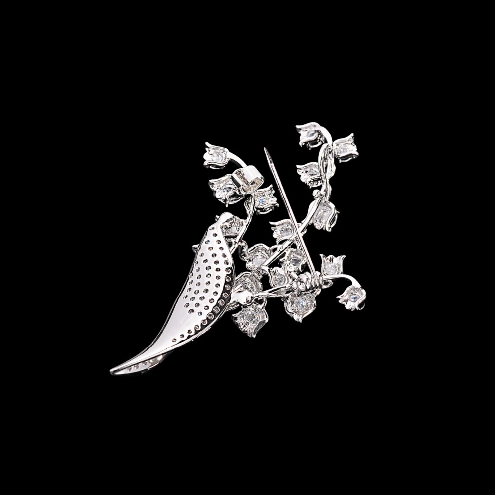 AVELIA Vintage Silver Lily of Valley Brooch