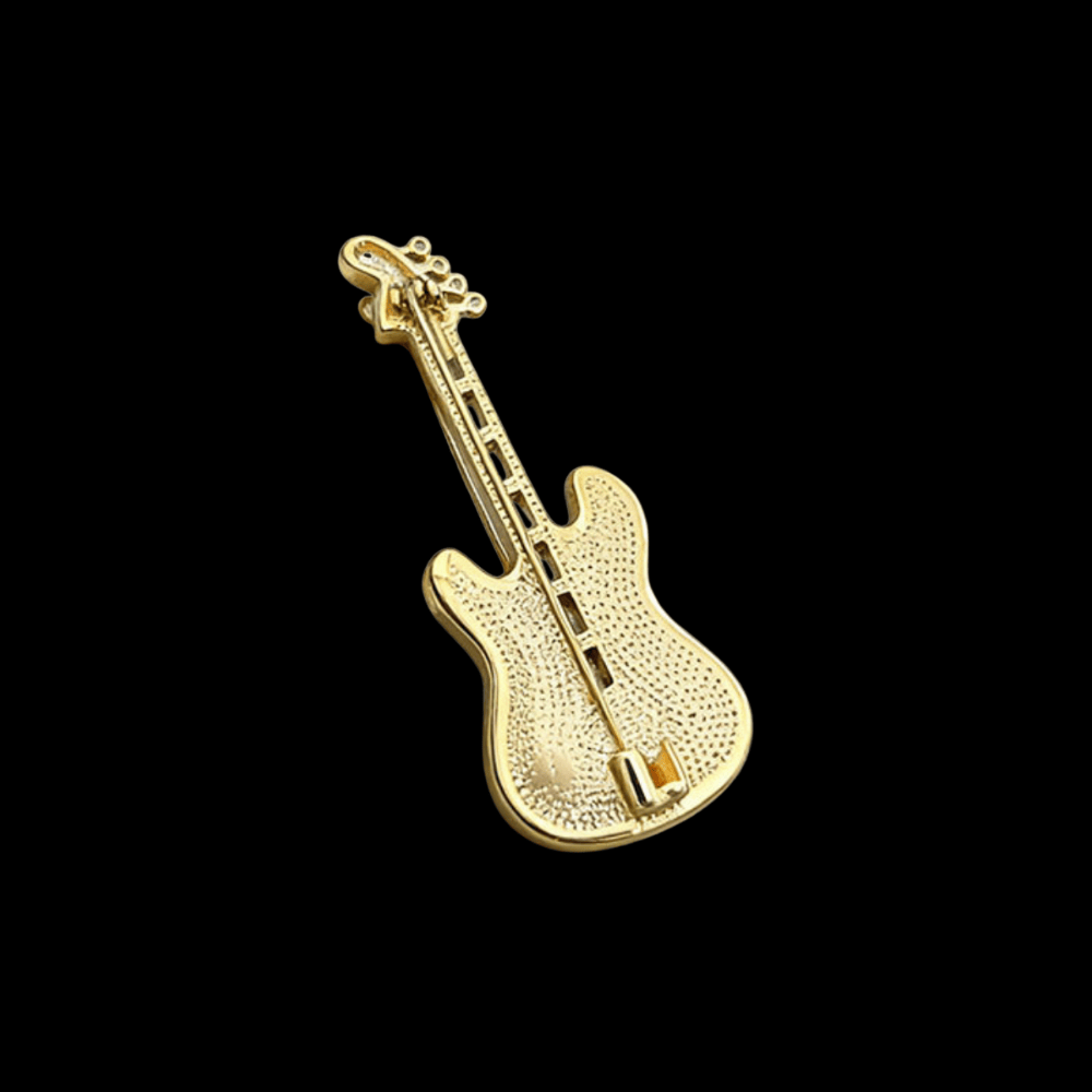 AVELIA Wooden Guitar Brooch