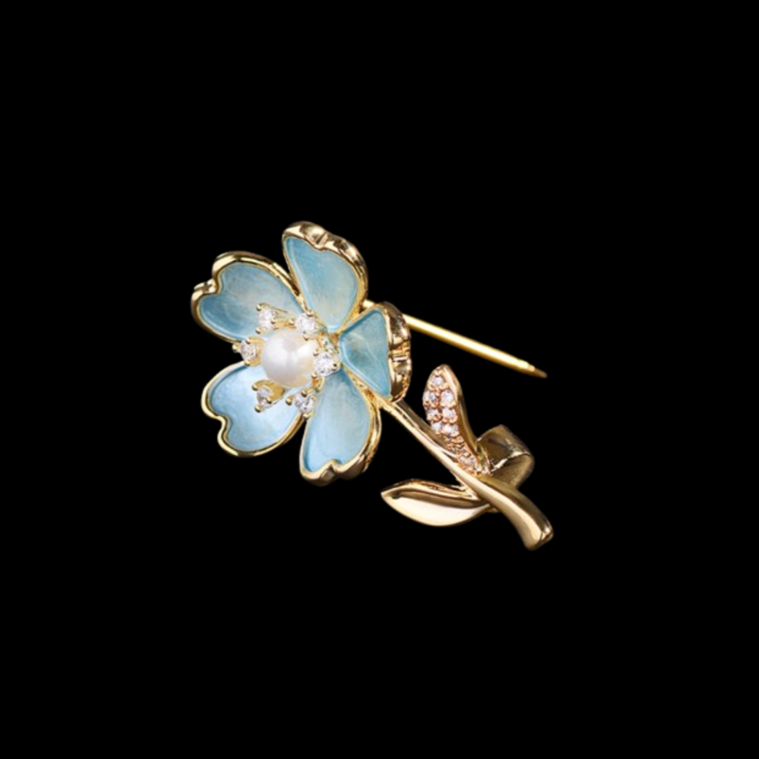 AVELIA Pale Blue Pearl Forget-Me-Not Brooch