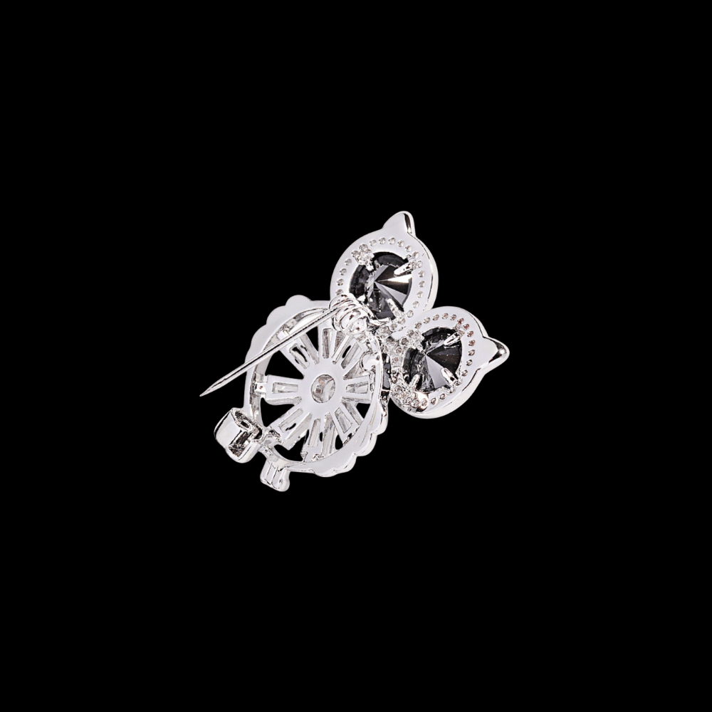 AVELIA Silver Vintage Owl Brooch