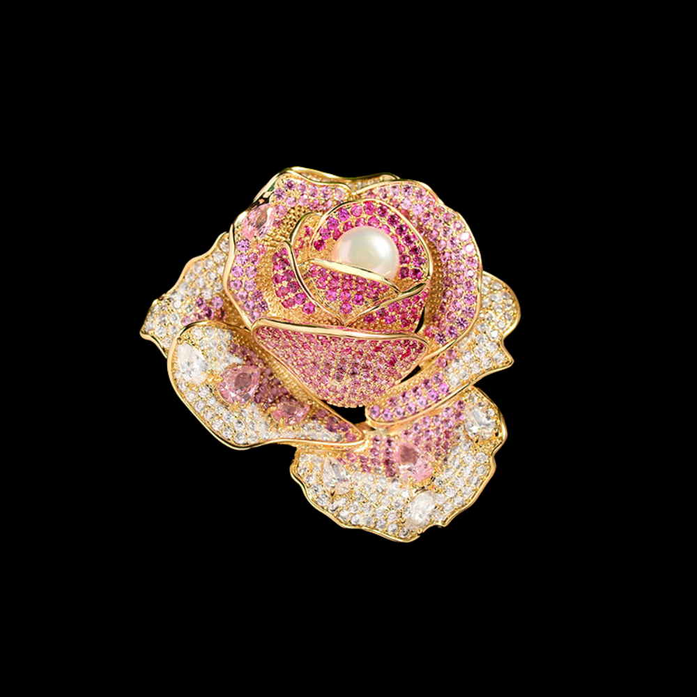 AVELIA Gold Flower Brooch