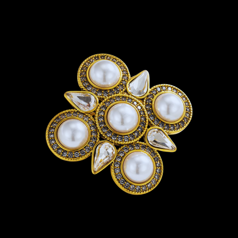 AVELIA Vintage Pearl Cluster Grace Brooch