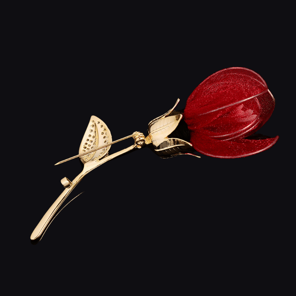 AVELIA Fabric Rose Brooch