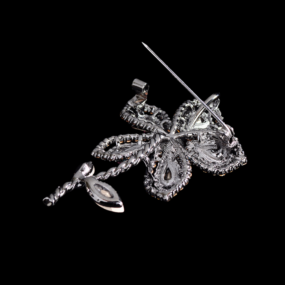 AVELIA Crystal Flower Brooch