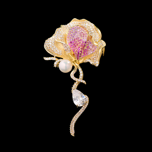 AVELIA Crystal Rose Brooch