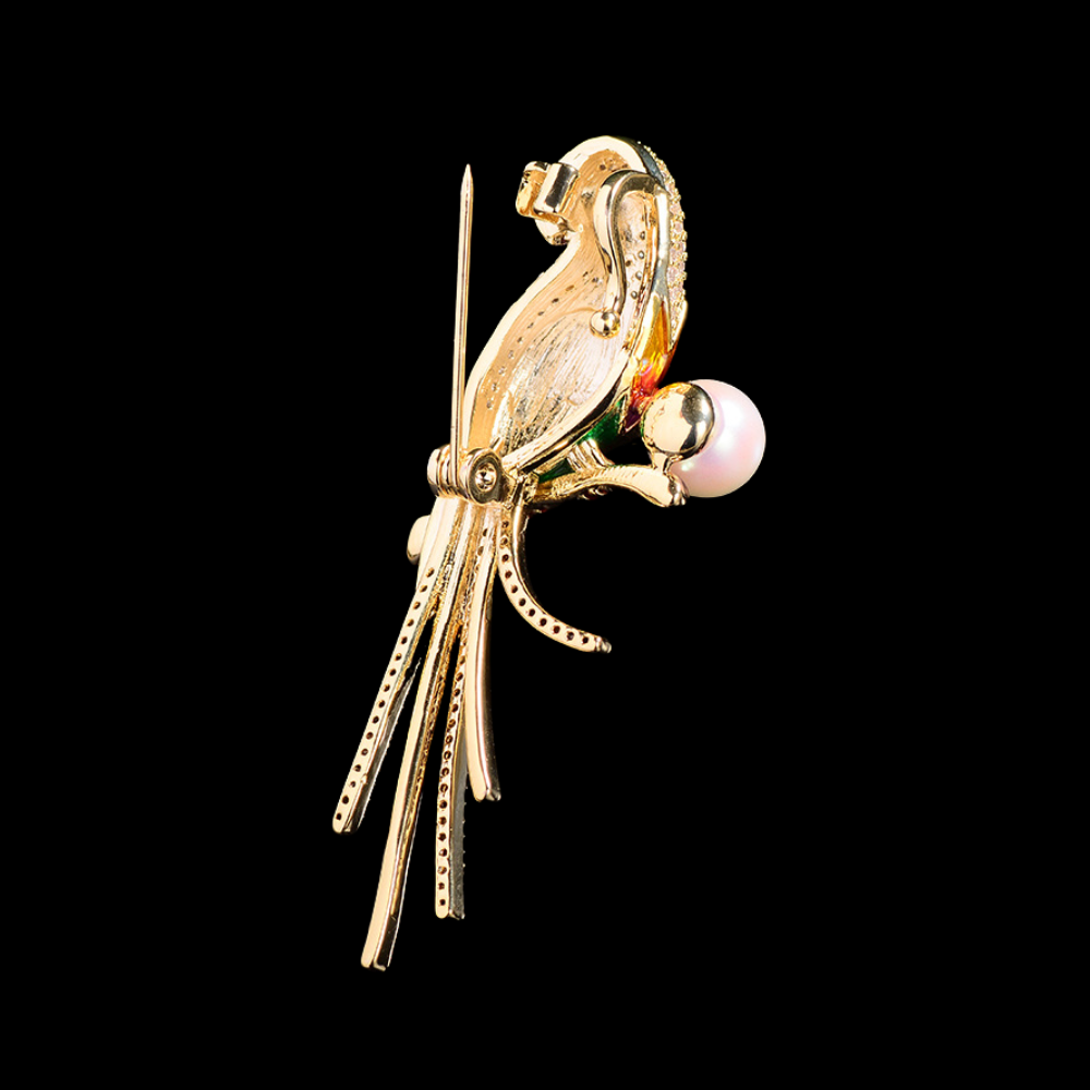 AVELIA Enamel Parrot Brooch