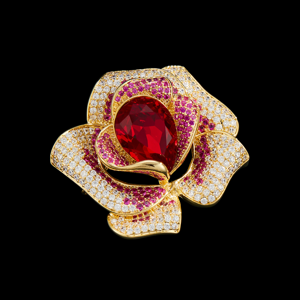 AVELIA Red Crystal Brooch