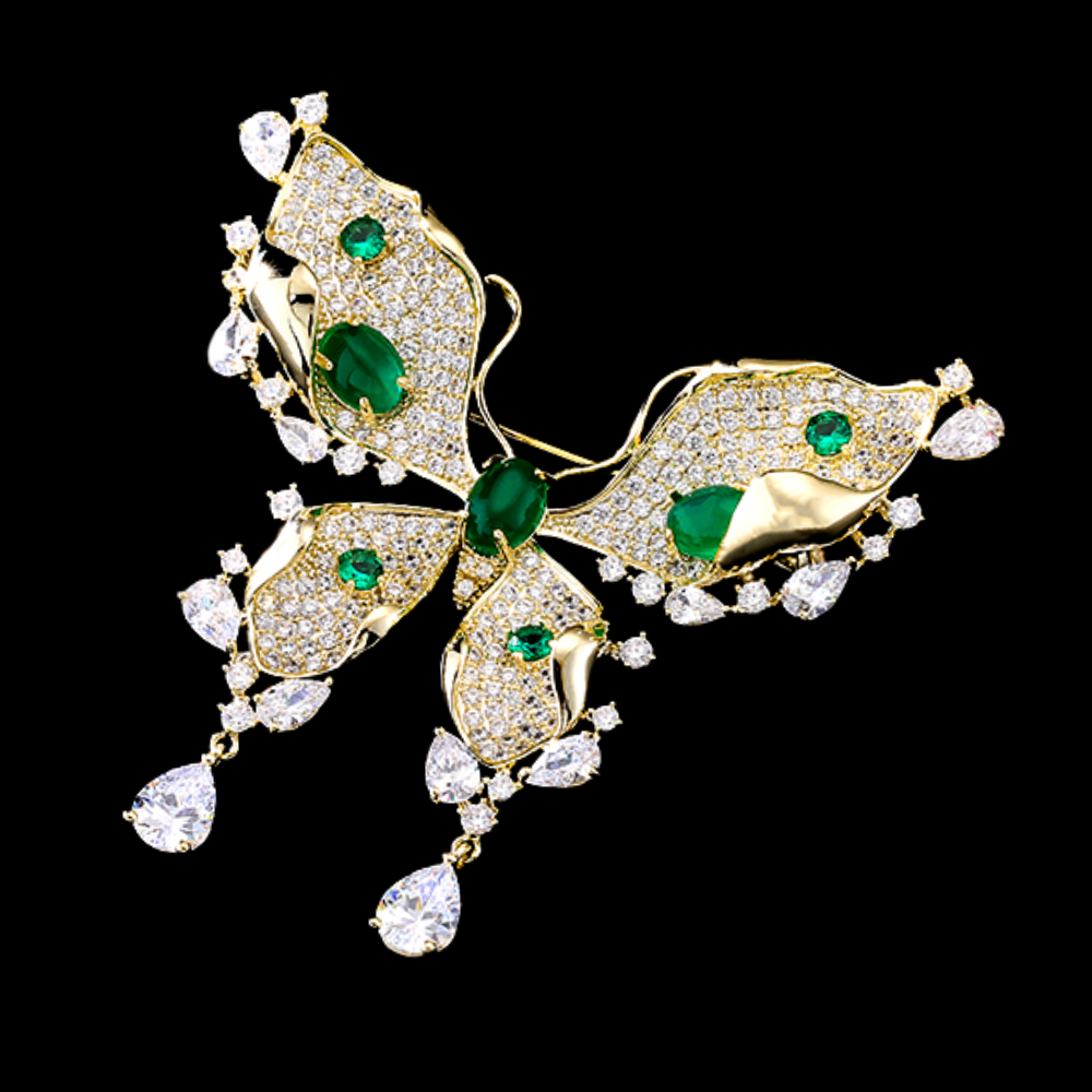 AVELIA Emerald Green Brooch