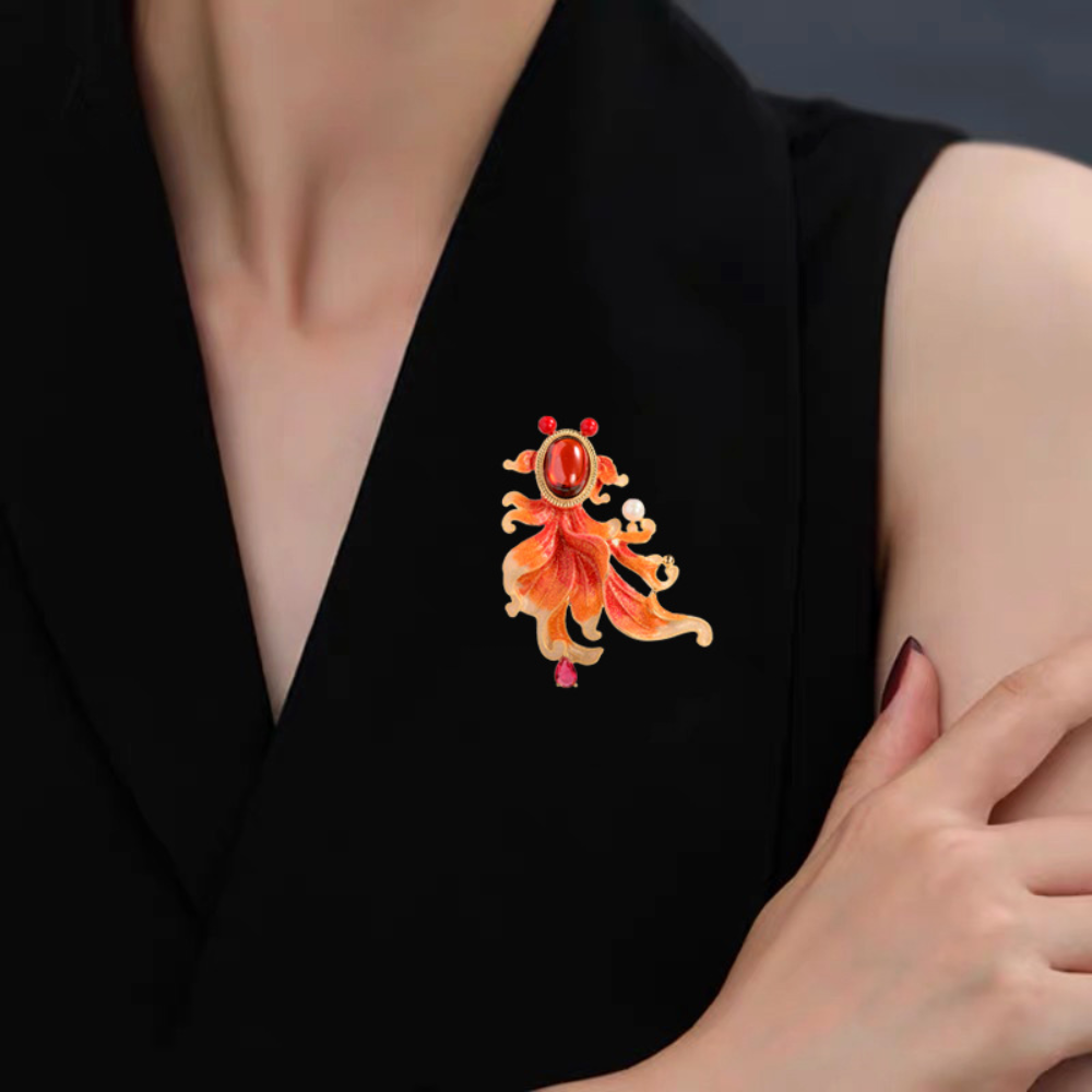 AVELIA Enamel Fish Brooch