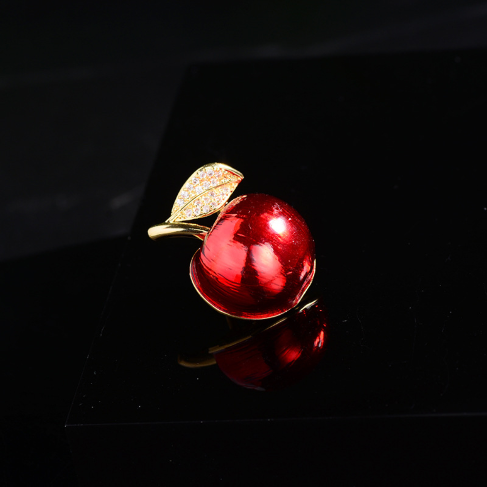 AVELIA Enamel Apple Brooch