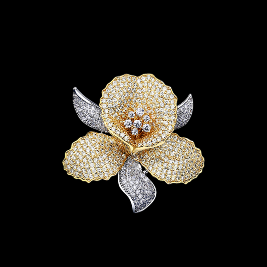 AVELIA Classic Golden Blossom Grace Brooch