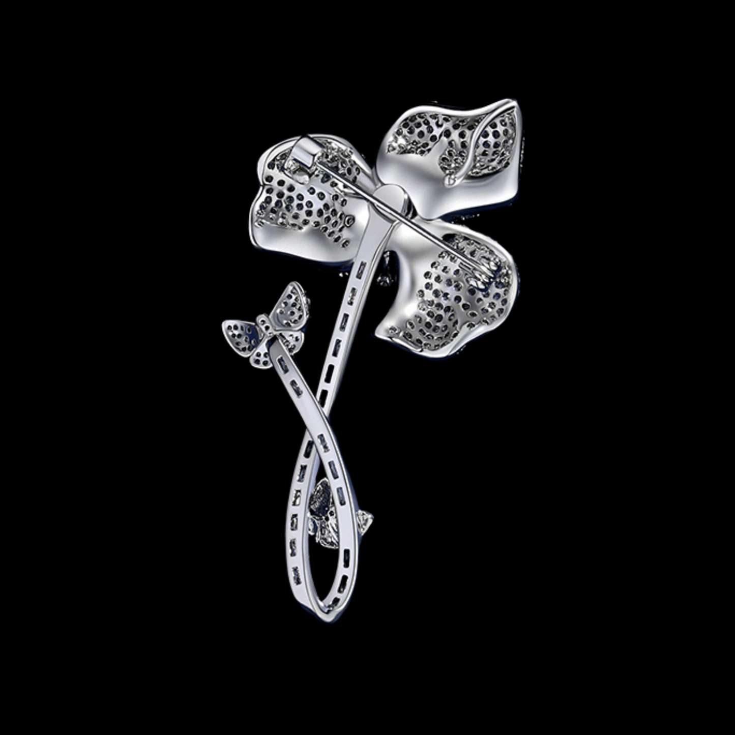 FORTUNELLE Blue Bloom Butterfly Grace Brooch - AVELIA JEWELRY