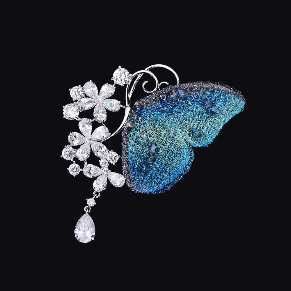 AVELIA Fabric Butterfly Brooch
