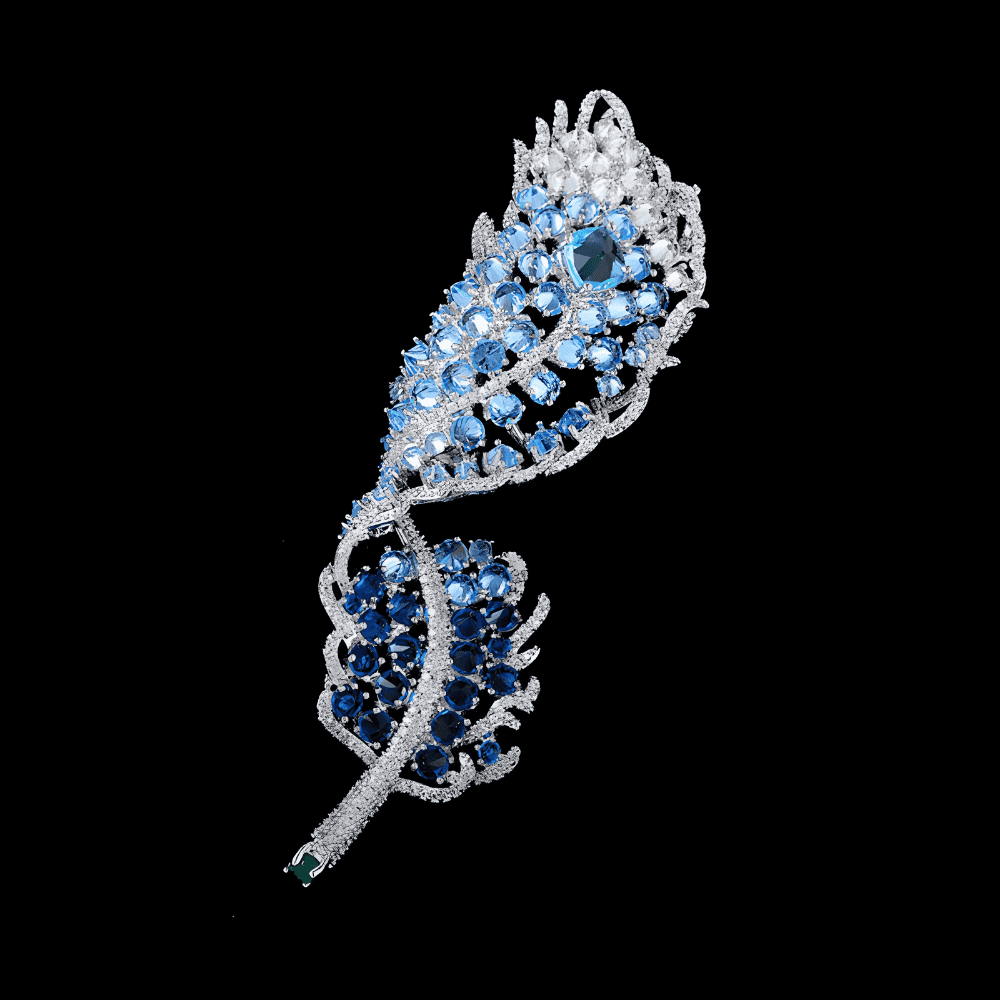 AVELIA Classic Peacock Feather Brooch