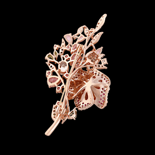 AVELIA Pink Flower Brooch