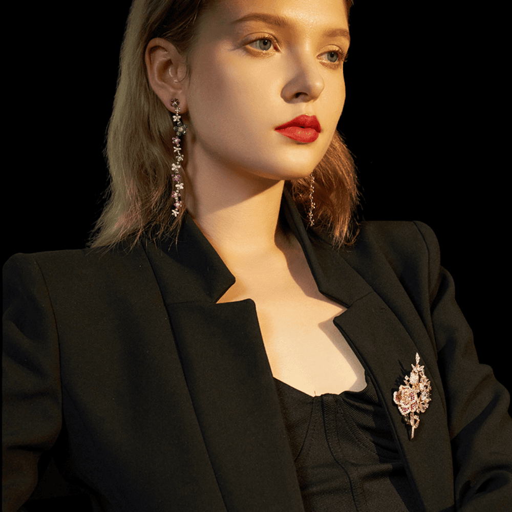 AVELIA Pink Flower Brooch