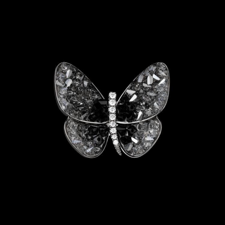 black butterfly brooch